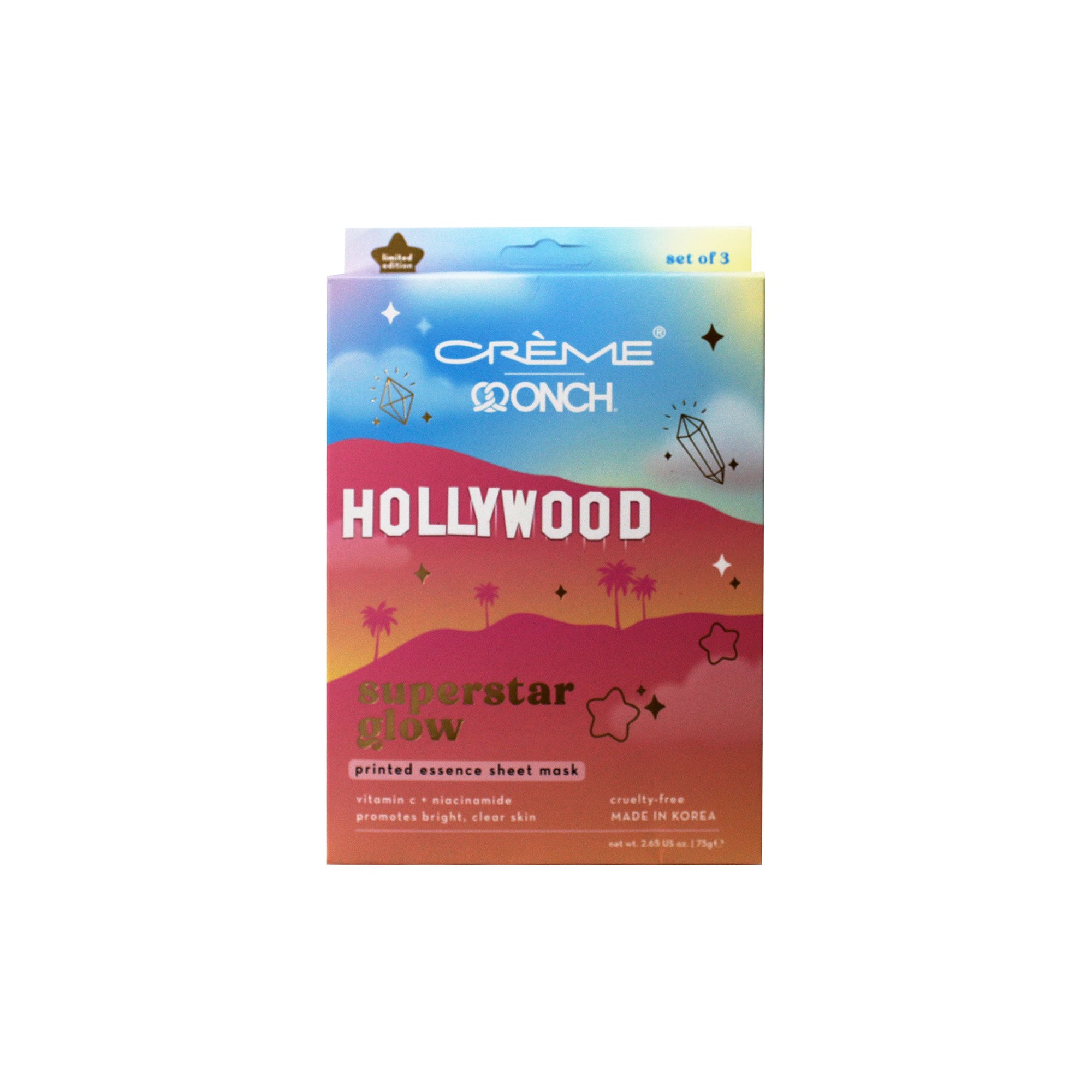 The Crème Shop x Onch® x Hollywood® Superstar Glow Printed Essence Sheet Mask Sheet masks The Crème Shop x Onch® x Hollywood® 
