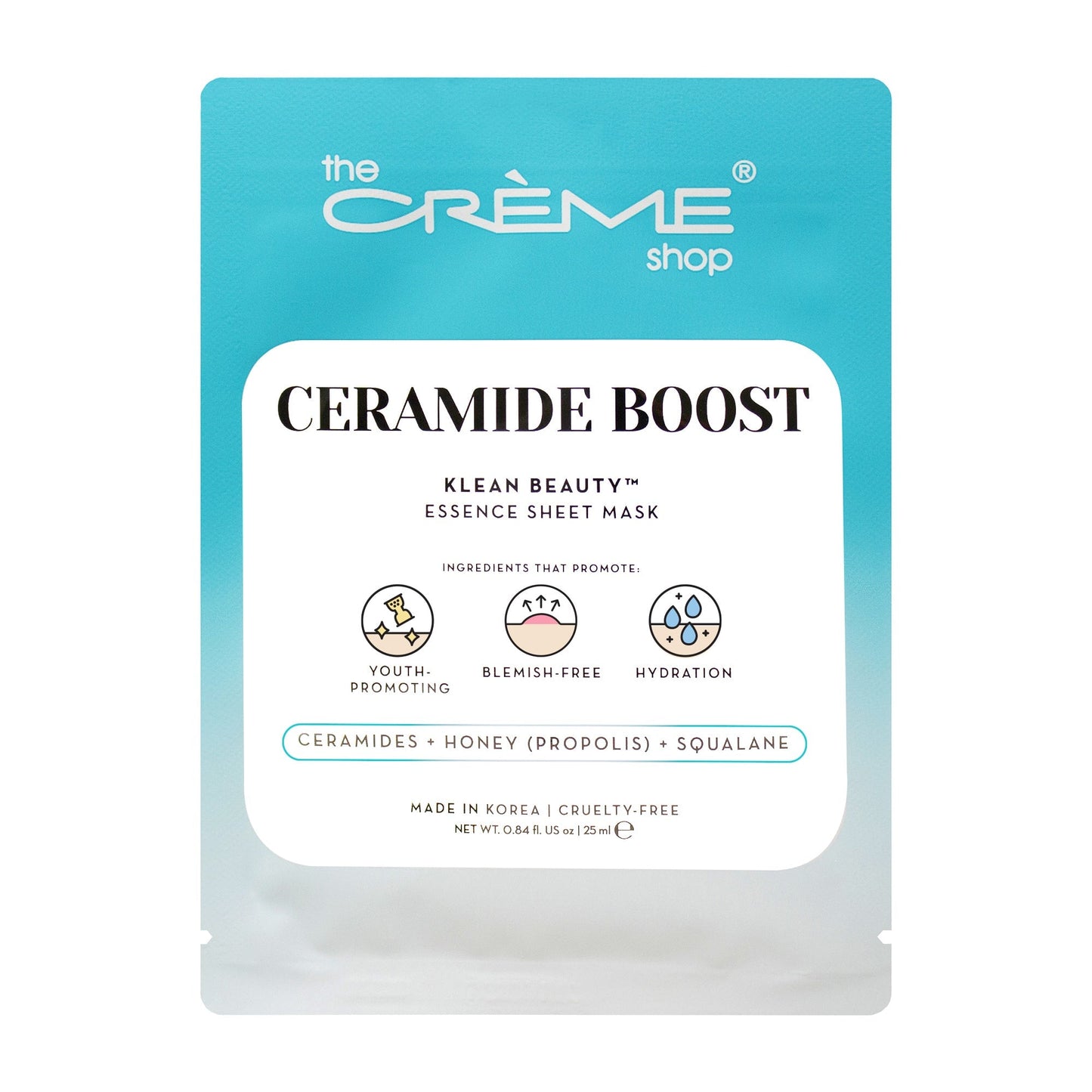 CERAMIDE BOOST Klean Beauty™️ Essence Sheet Mask Sheet masks The Crème Shop 