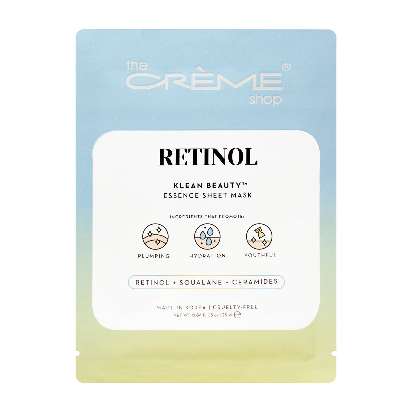 RETINOL Klean Beauty™️ Essence Sheet Mask Sheet masks The Crème Shop 