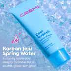 Cool Quench Leave On Mask — tube on ice with Jeju spring water information