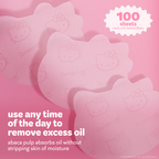 Hello Kitty Green Tea Blotting Paper — pink Hello Kitty blotting sheets with 100-sheet pack information