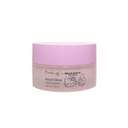 Hello Kitty & Friends Peach Glow Cloud Cream — front of the jar with a pink lid and Hello Kitty artwork