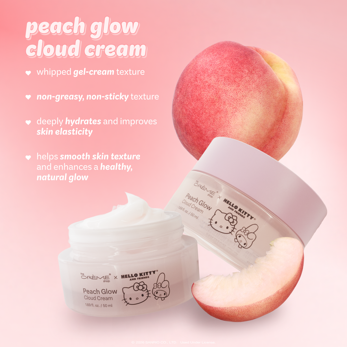 Hello Kitty & Friends Peach Glow Cloud Cream — product details, image 2