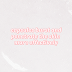 Hello Kitty & Friends Peach Glow Capsule Serum — close-up of the serum texture with capsule information