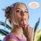Plush Pout Lip Butter — model applying lip butter with her fingertip