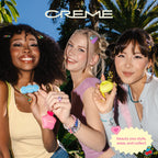 Plush Pout Lip Butter — three friends displaying clip-on beauty compacts