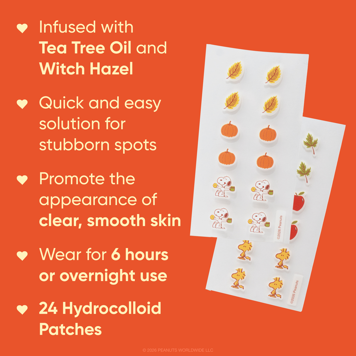 Peanuts Great Pumpkin Blemish Patches — 24 autumn patches with wear and formula features