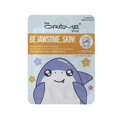 Be Jawsome, Skin! Animated Baby Shark Face Mask Animated Sheet Masks The Crème Shop Single 