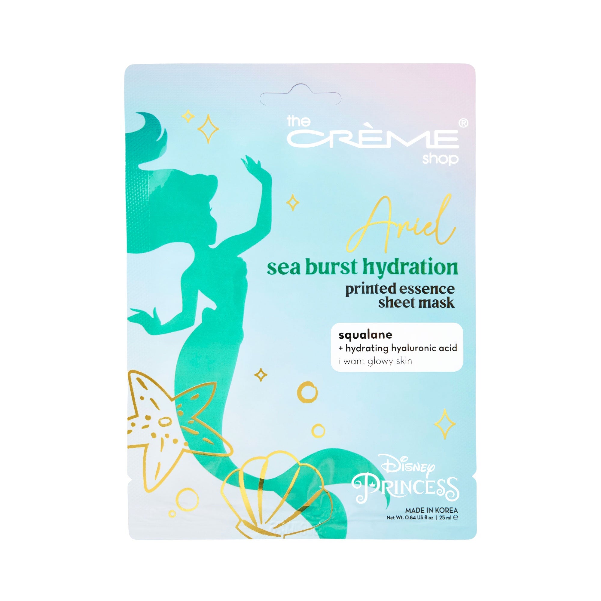 The Crème Shop x Disney - Ariel Sea Burst Hydration Printed Essence Sheet Mask The Crème Shop Single 