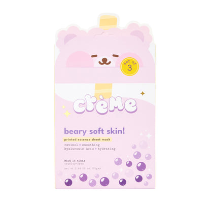 Boba Bears Beary Soft Skin! Sheet Mask (Smoothing + Hydrating) Sheet Mask The Crème Shop 