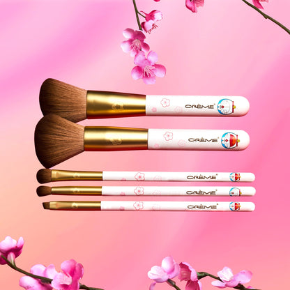 The Crème Shop | Doraemon Fluffy Fortune Brush Collection (Set of 5) The Crème Shop x Doraemon 