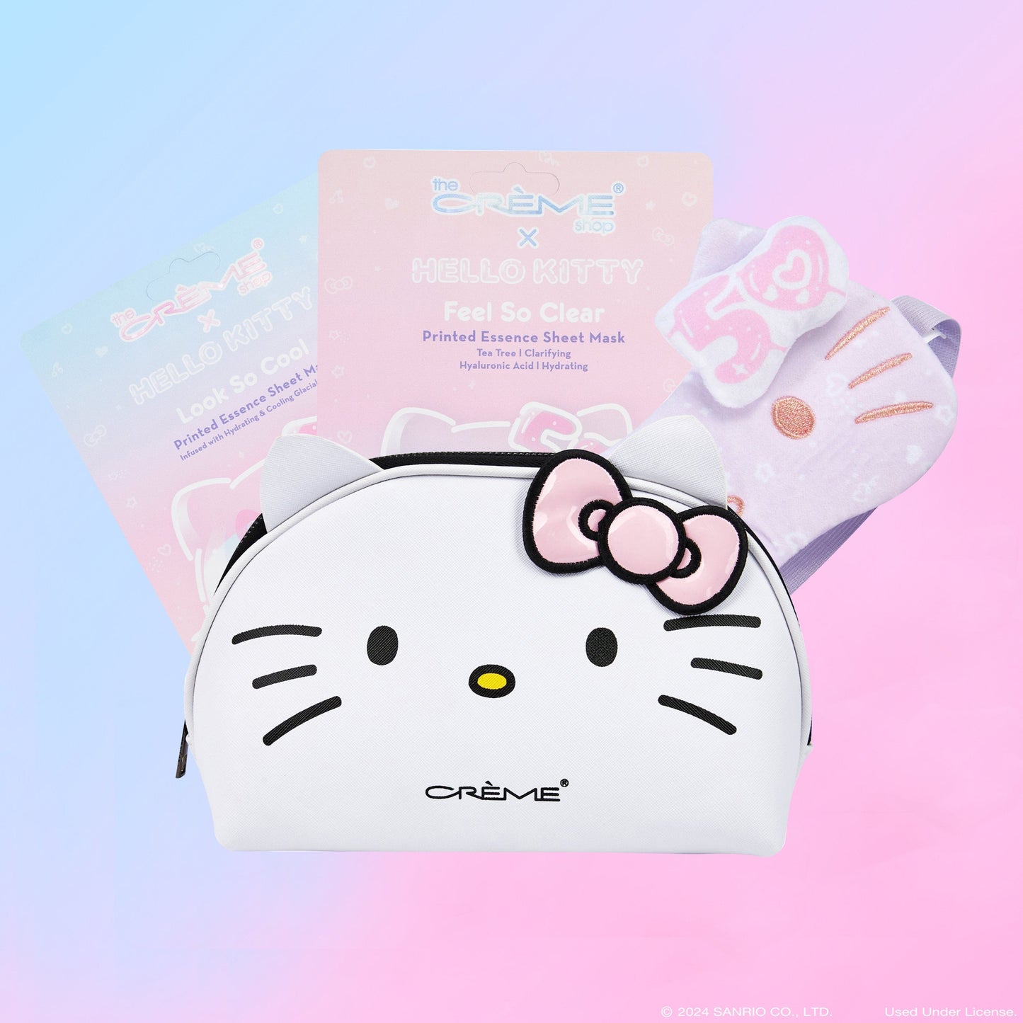 Hello Kitty 50th Sheet and Sleep Mask Bundle Bundles The Crème Shop 