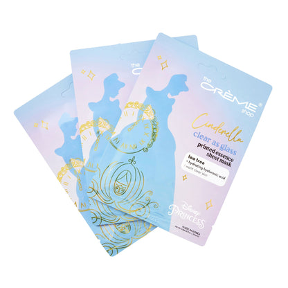 The Crème Shop x Disney - Cinderella Clear As Glass Printed Essence Sheet Mask Sheet Mask The Crème Shop x Disney 3 Pack (Save $2.00) 