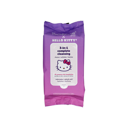 The Crème Shop x Hello Kitty(Purple) 3-In-1 Cleansing Towelettes - Watermelon Towelettes The Crème Shop x Sanrio 