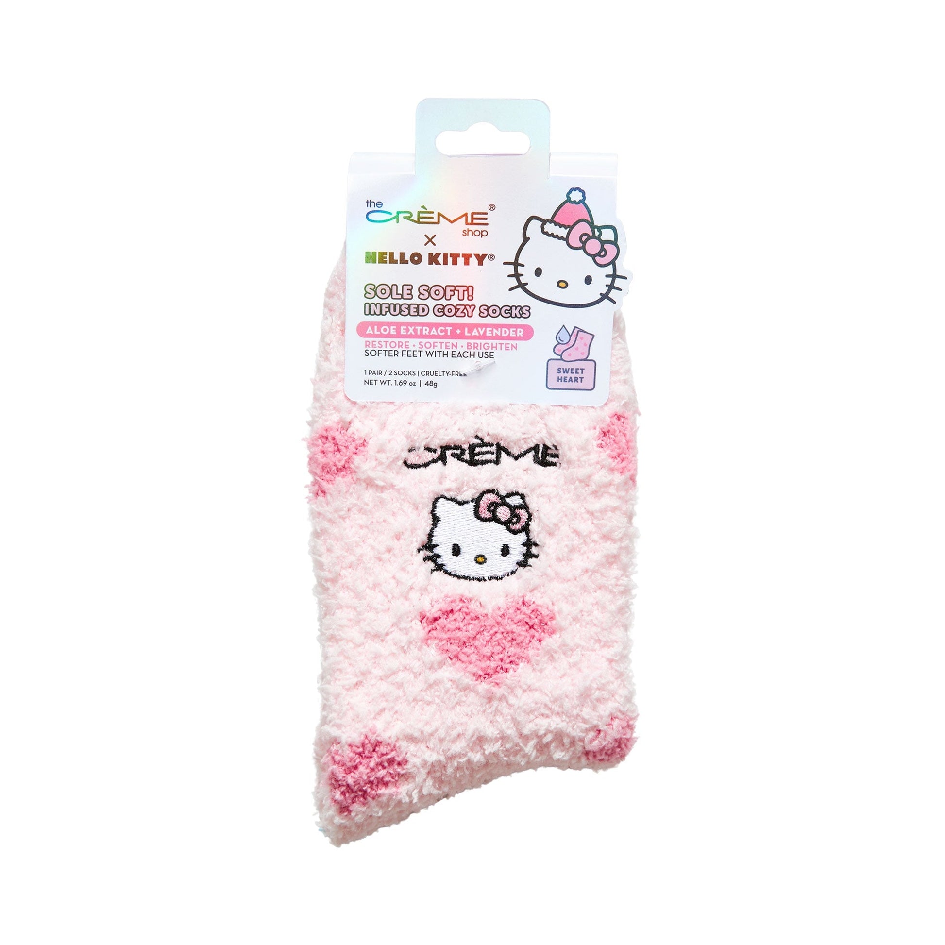 Hello Kitty Sole Soft! Infused Cozy Socks - Sweetheart Socks The Crème Shop x Sanrio 