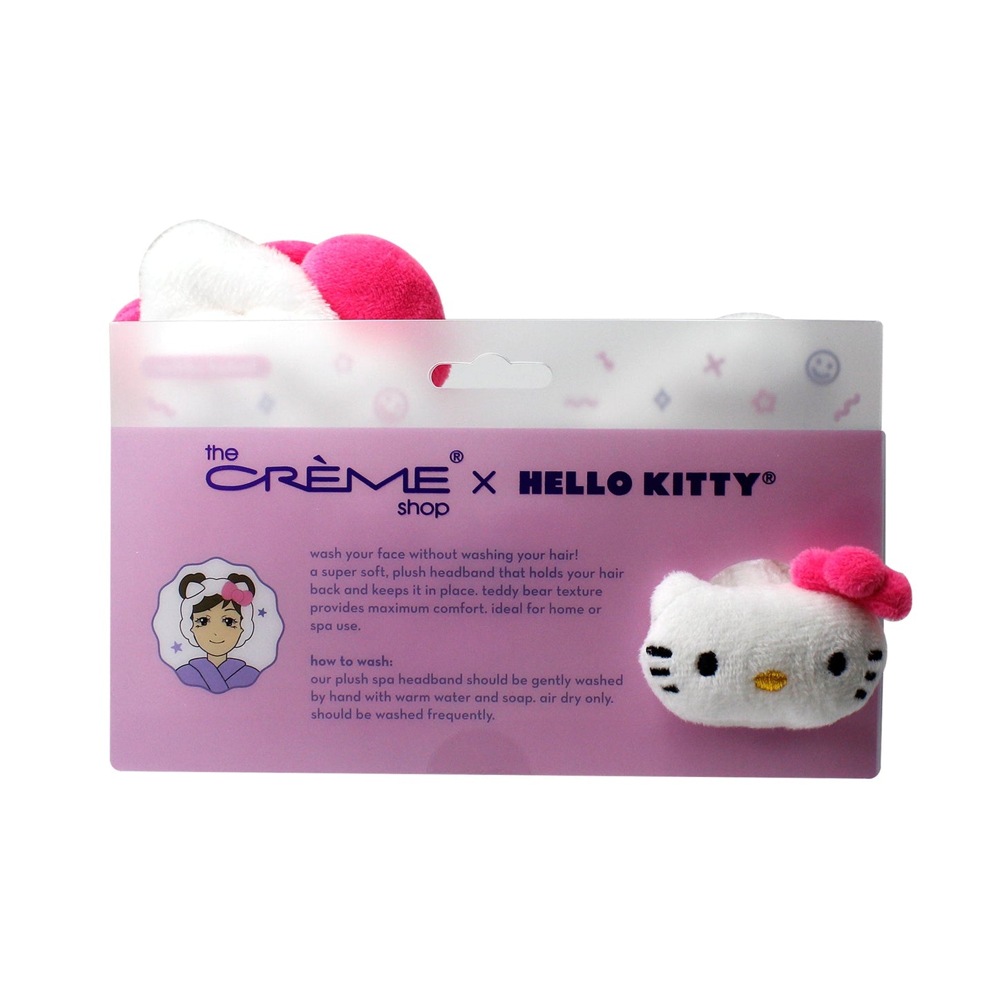 The Crème Shop x Hello Kitty(Purple) Plush Headyband™ w/Signature Bow - Perfect Pink Headbands The Crème Shop x Sanrio 