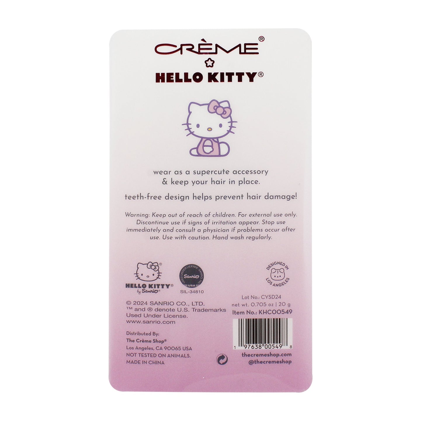 Hello Kitty Hair Clips Hair Clips The Crème Shop x Sanrio 