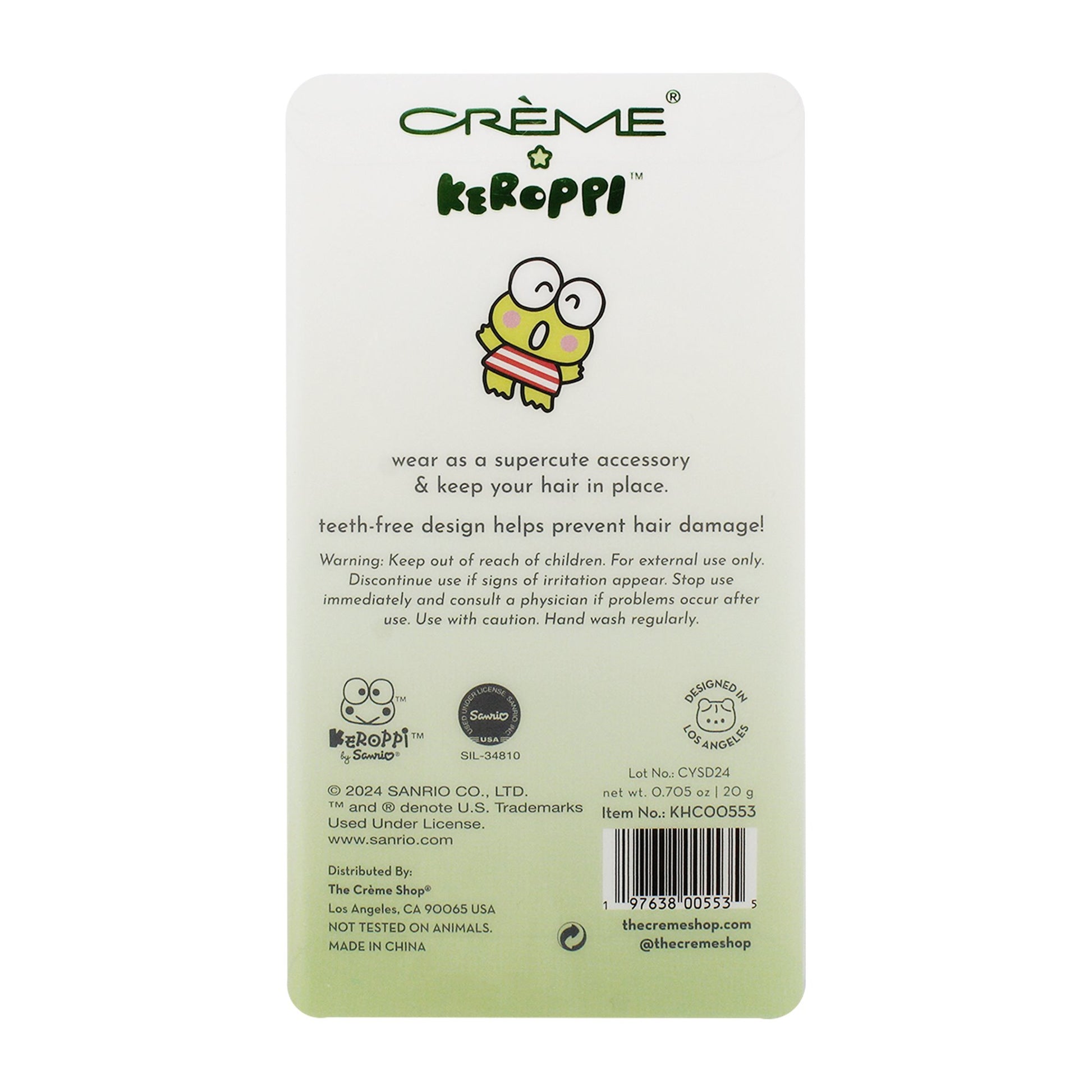 Keroppi Hair Clips Hair Clips The Crème Shop x Sanrio 