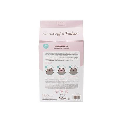 Pusheen Klean Beauty™ Strawberry Milk Printed Essence Sheet Mask Sheet Mask The Crème Shop x Pusheen 