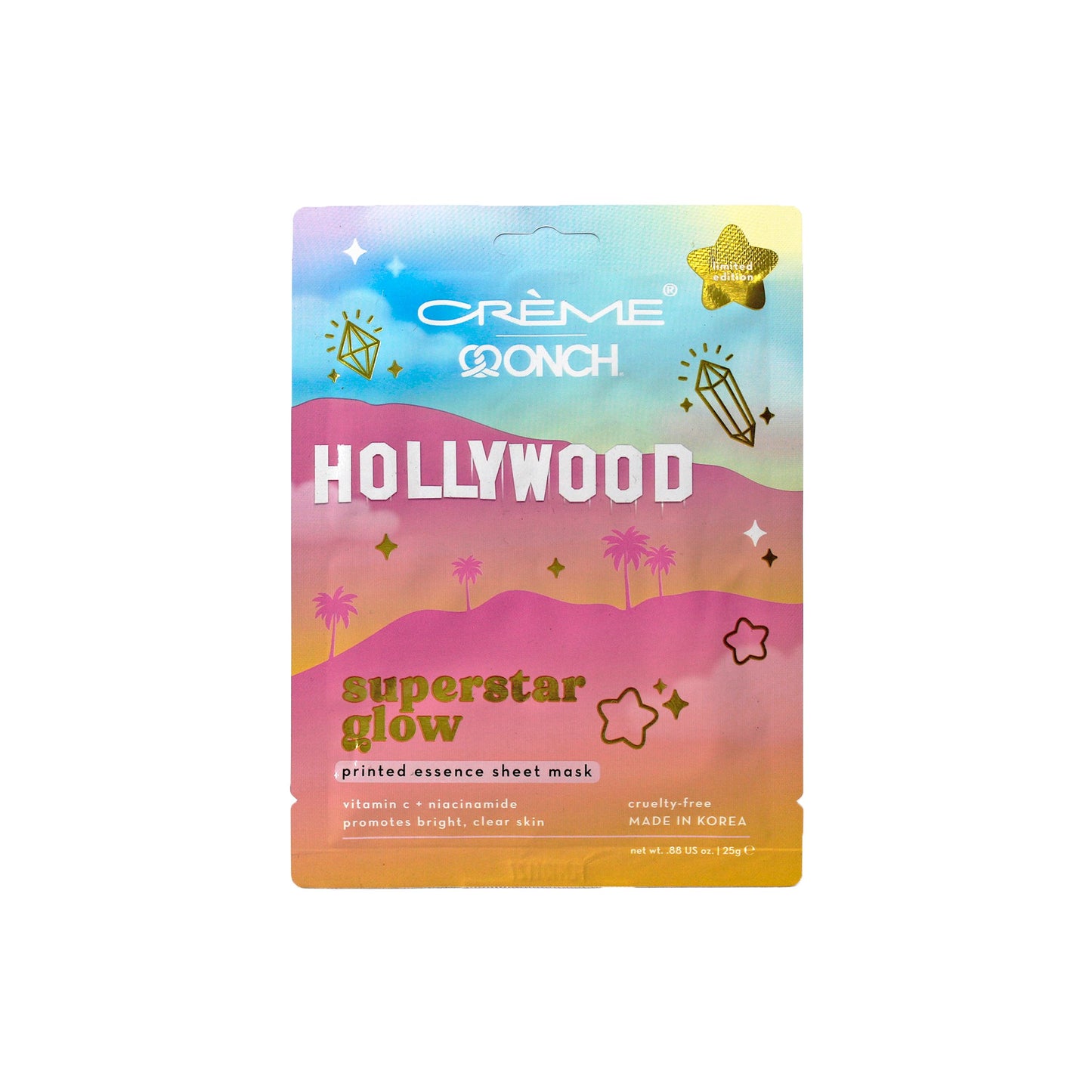 The Crème Shop x Onch® x Hollywood® Superstar Glow Printed Essence Sheet Mask Sheet masks The Crème Shop x Onch® x Hollywood® 