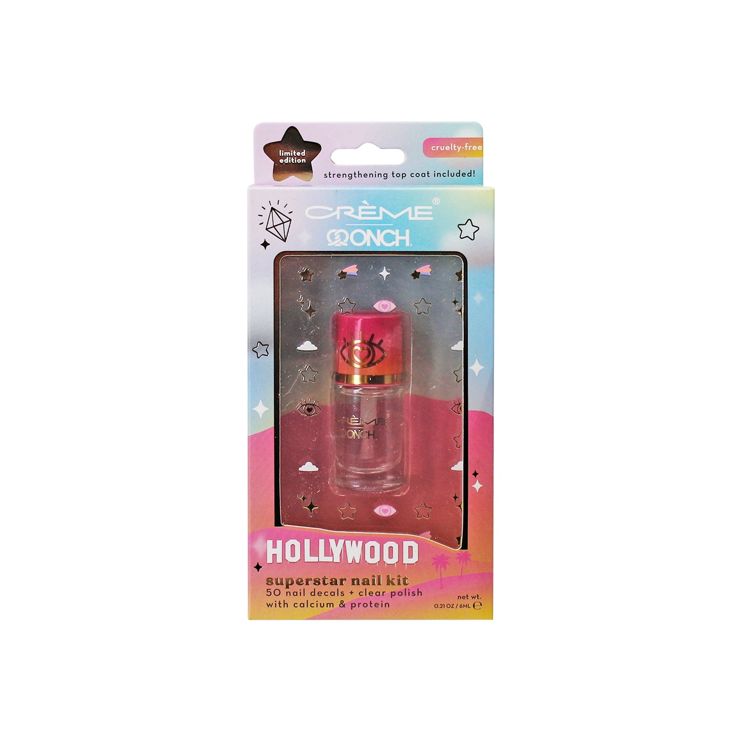 The Crème Shop x Onch® x Hollywood® 50 Nail Decals + Clear Nail Polish Superstar Nail Kit Nail Decals The Crème Shop x Onch® x Hollywood® 