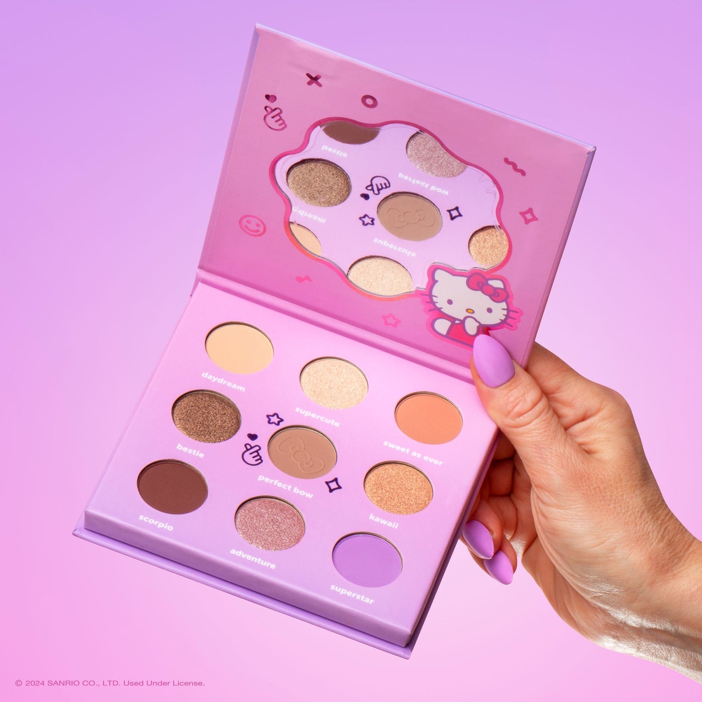 The Crème Shop x Hello Kitty(Purple) Kawaii Cute Eyeshadow Palette Eyeshadow Palette The Crème Shop x Sanrio 