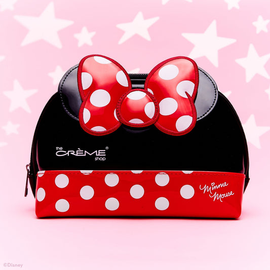 Minnie Mouse Dome Travel Pouch Makeup Pouch The Crème Shop x Disney Red 