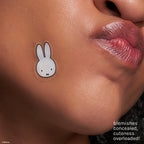 Miffy Clear As Day! Blemish Patches — close-up of a Miffy rabbit patch worn on a cheek