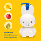 Miffy Flower Garden Body Lotion — white Miffy bottle with rose, apple and pear fragrance notes