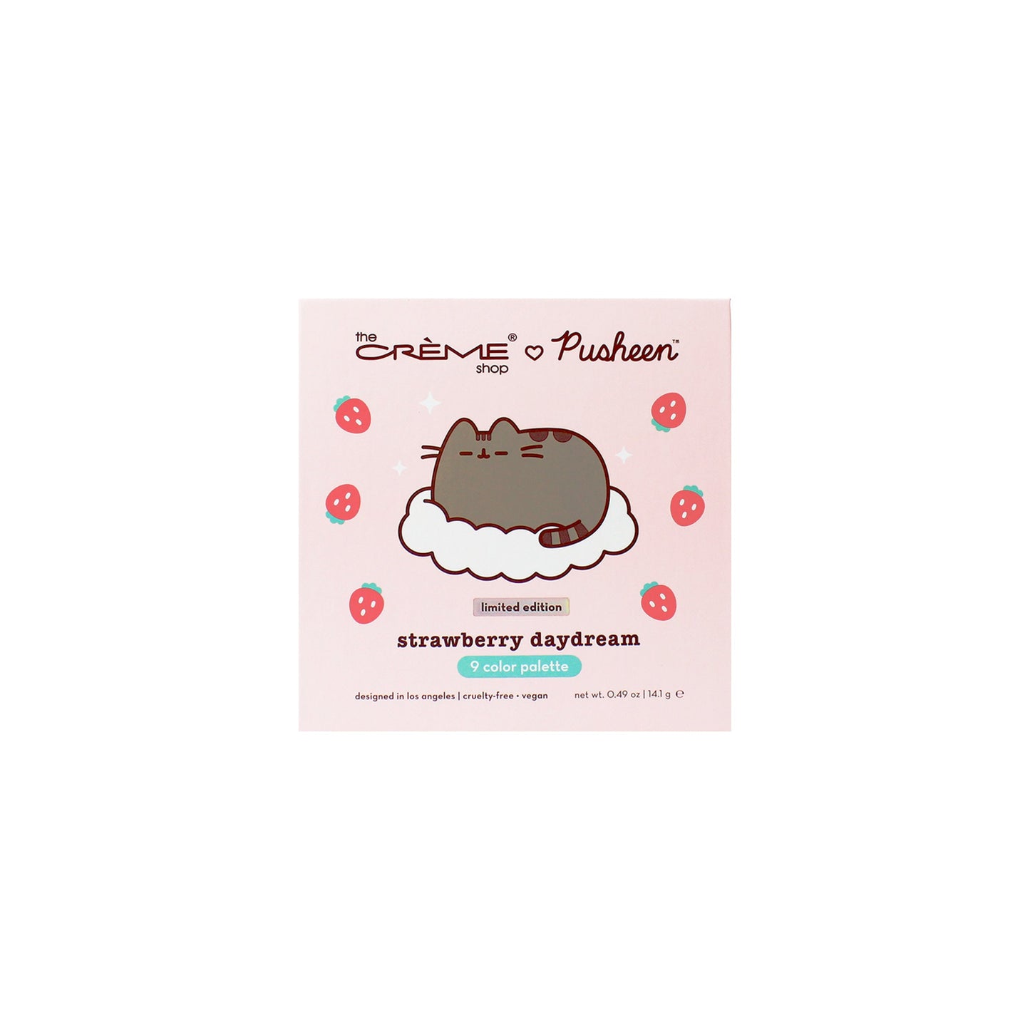 Pusheen Strawberry Daydream Eyeshadow Palette Eyeshadow Palette The Crème Shop x Pusheen 