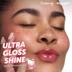 Gloss Jelly Lip Glaze — Berry Cherry — model wearing shiny lip glaze