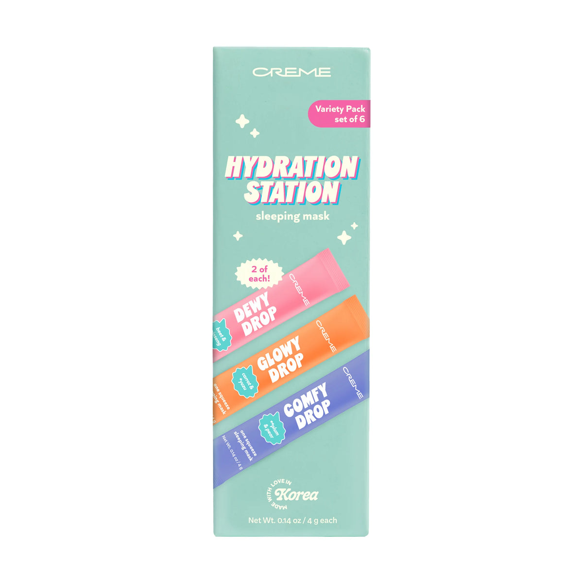 Hydration Station Sleeping Mask Variety Pack — Hydration Station six-pack sleeping mask box