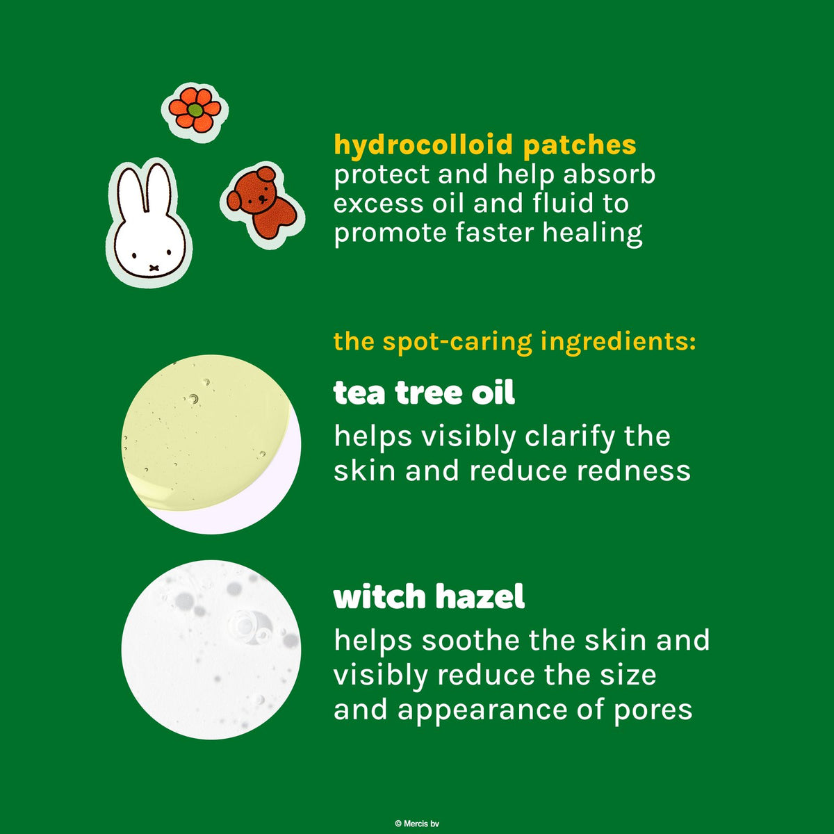 Miffy Clear As Day! Blemish Patches — patch designs with tea tree oil and witch hazel information