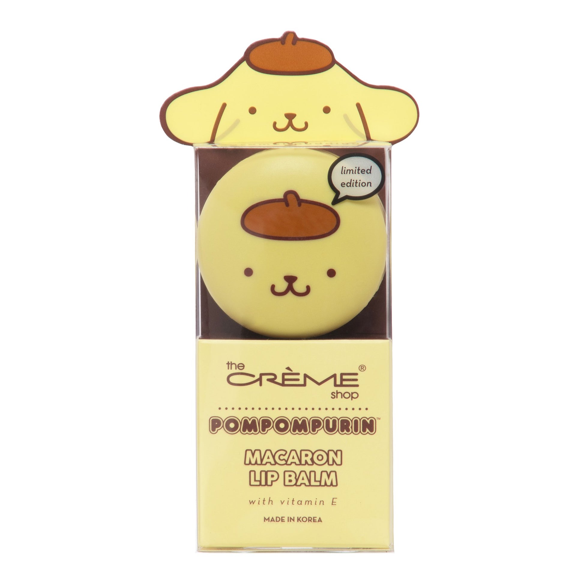 Pompompurin Holiday Macaron Lip Balm - Caramel Pudding - The Crème Shop