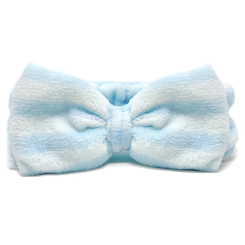 Blue Teddy Headyband with Stripes - The Crème Shop