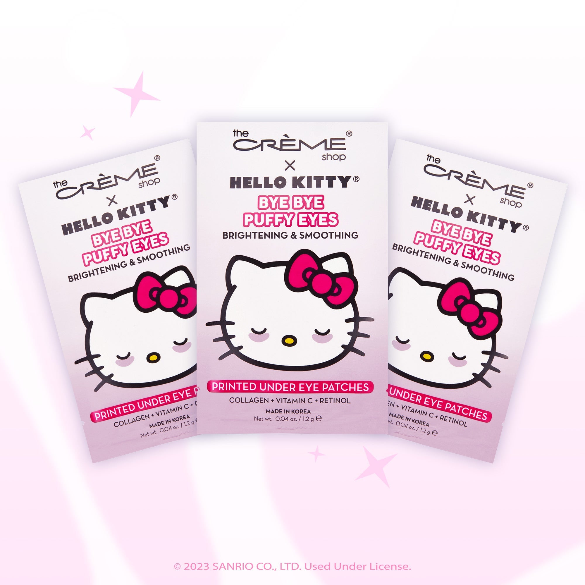 Hello Kitty Fiber Printed Under Eye Patches (Set of 3) Under Eye Patches The Crème Shop 