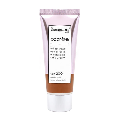 CC Crème | SPF 30 & PA++ Foundations The Crème Shop Tan 200 