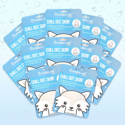 Chill Out, Skin! Animated Arctic Fox Face Mask - Hydrating & Cooling Glacial Water (Set of 12) Animated Sheet Masks The Crème Shop 