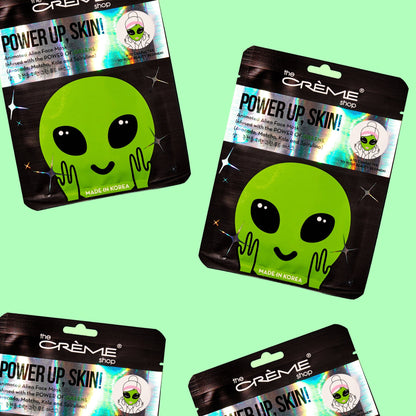 Power Up, Skin! Animated Alien Face Mask - Power of Greens Animated Sheet Masks The Crème Shop 