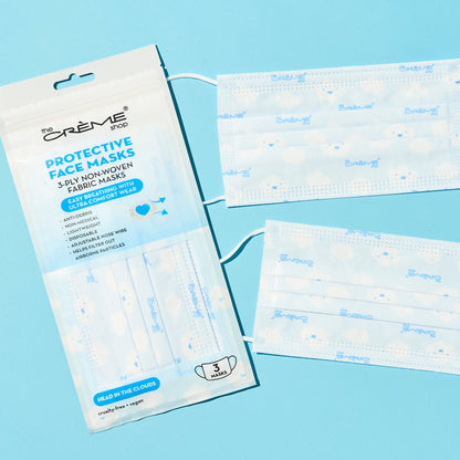 3-Ply Protective Face Mask - Head In the Clouds (Disposable) - The Crème Shop