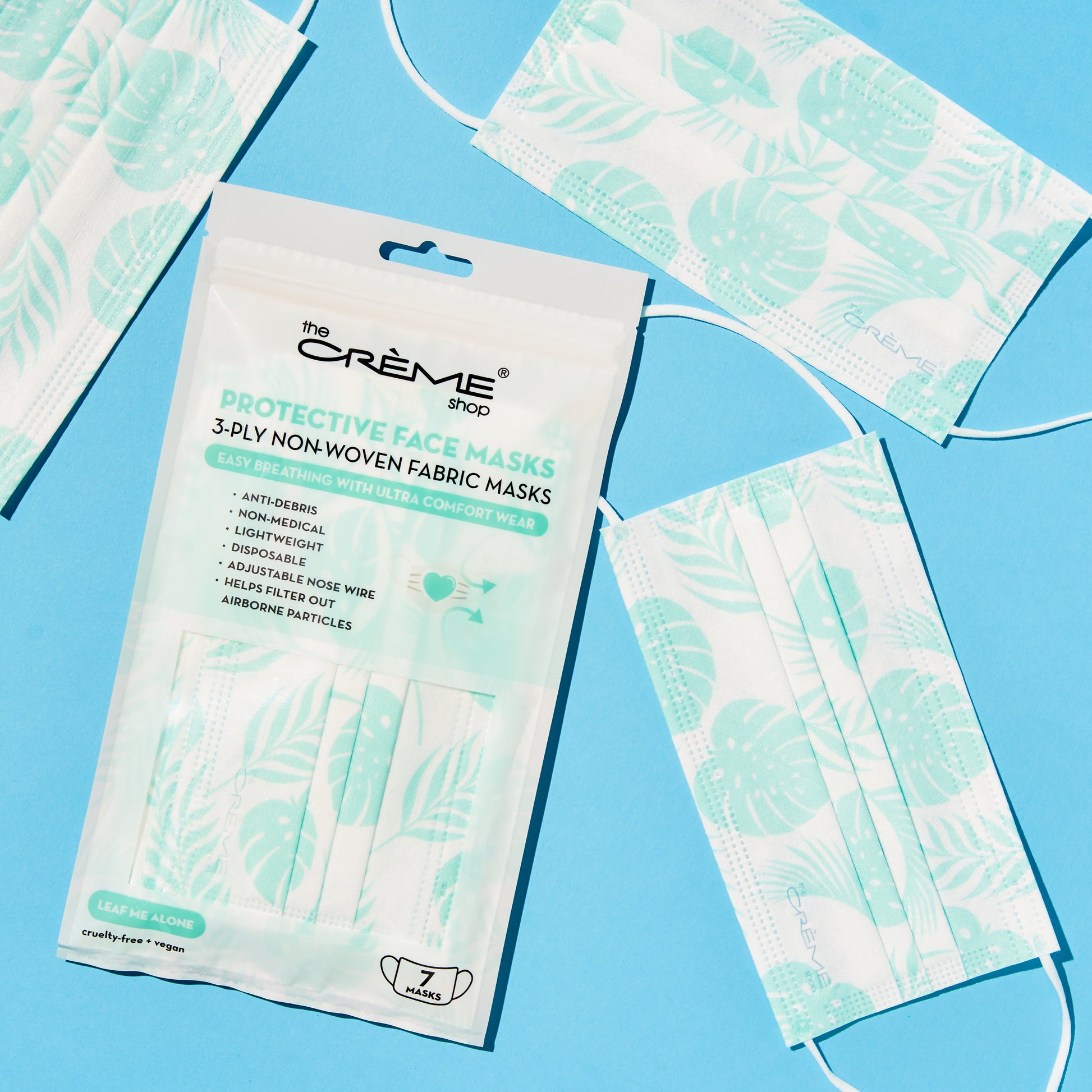 3-Ply Protective Face Mask - Leaf Me Alone (Disposable) - The Crème Shop