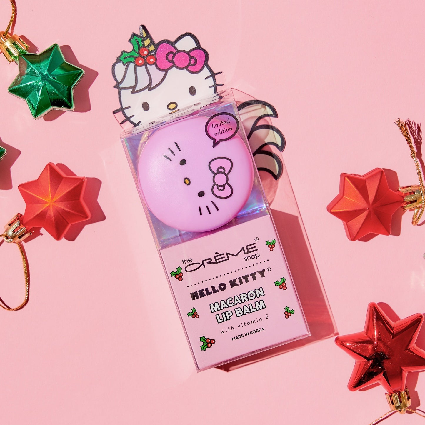 Hello Kitty Unicorn Holiday Macaron Lip Balm - Winter Apple Pie - The Crème Shop