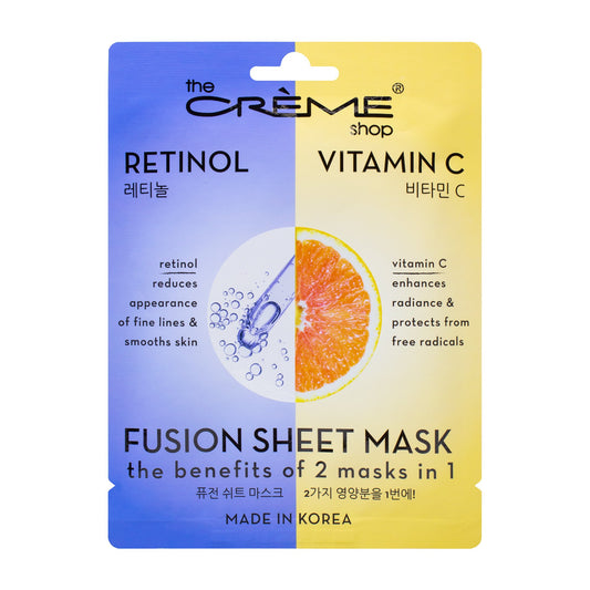 Retinol & Vitamin C Fusion Sheet Mask Fusion Sheet Masks The Crème Shop 