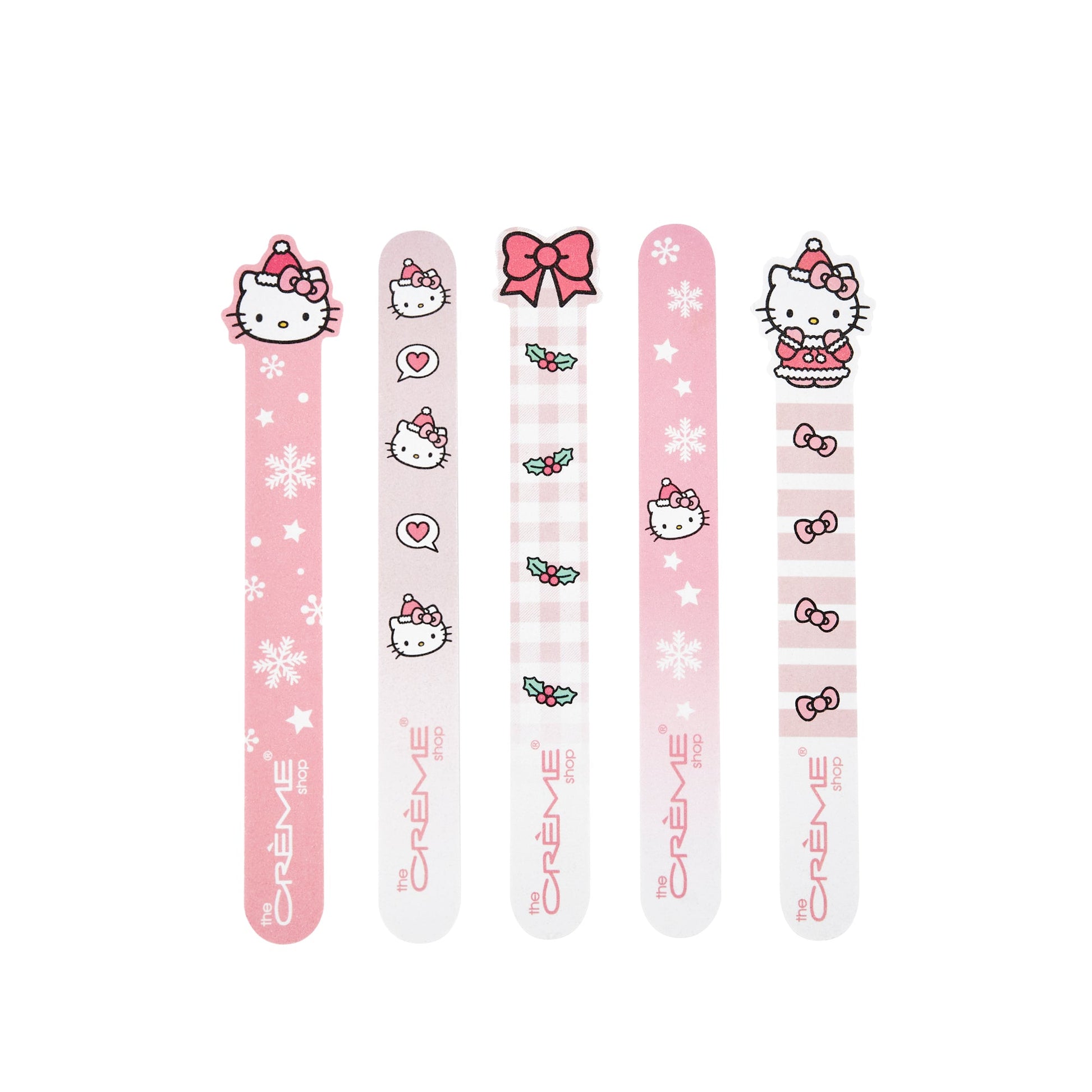 Hello Kitty Pretty Perfection Nail Files (Set of 5) - Limited Edition Holiday Nail Files - The Crème Shop x Sanrio 