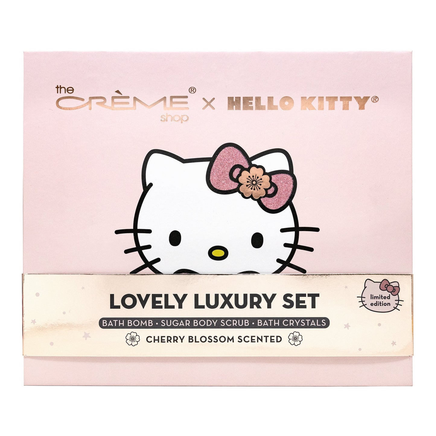 Hello Kitty Lovely Luxury Spa Set (Cherry Blossom Scented) The Crème Shop x Sanrio 