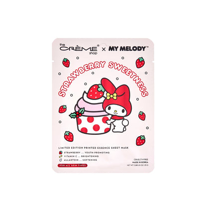 My Melody Strawberry Sweetness Printed Essence Sheet Mask (Set of 3) Sheet Masks The Crème Shop x Sanrio 