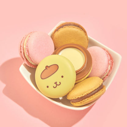 Pompompurin Holiday Macaron Lip Balm - Caramel Pudding Lip Balms The Crème Shop x Sanrio 