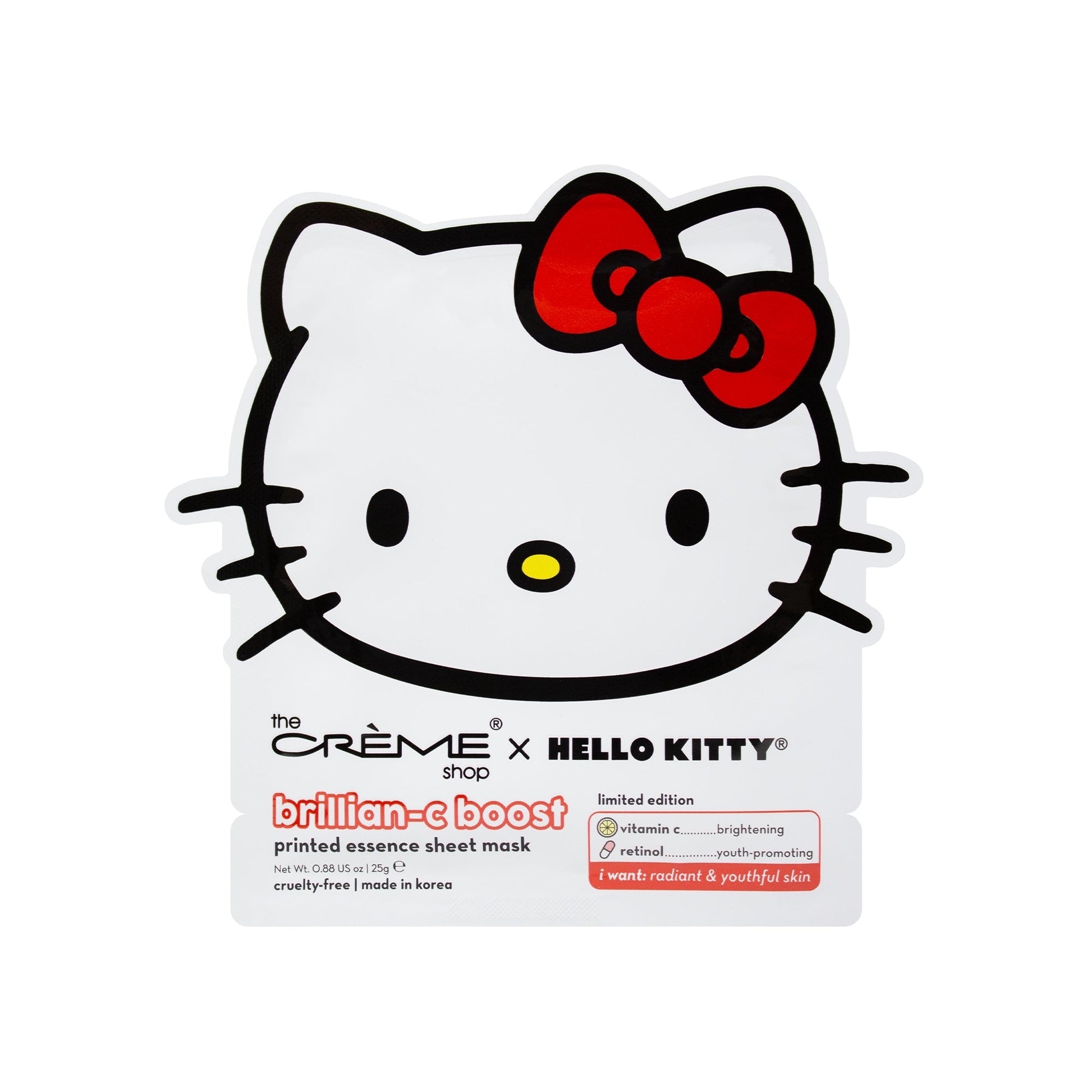 The Crème Shop x Hello Kitty Brillian-C Boost Printed Essence Sheet Mask Sheet Masks The Crème Shop x Sanrio 