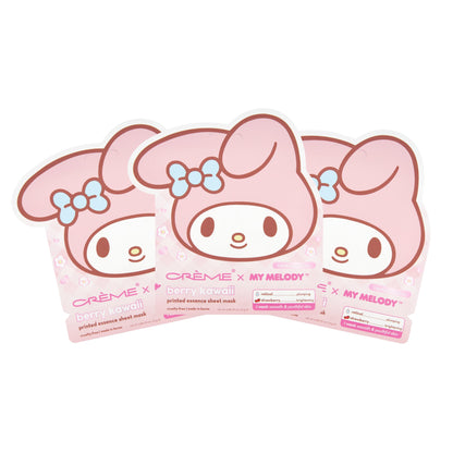 My Melody Berry Kawaii Printed Essence Sheet Mask (Set of 3) - $12 Value Sheet Masks The Crème Shop x Sanrio 