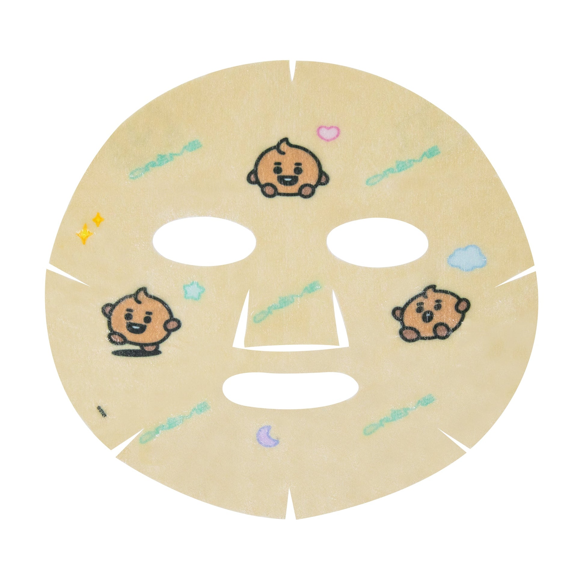 CLEAR Like Baby SHOOKY Printed Essence Sheet Mask (Retinol, Marine Algae, Grape Seed Oil) Sheet masks The Crème Shop x BT21 BABY 